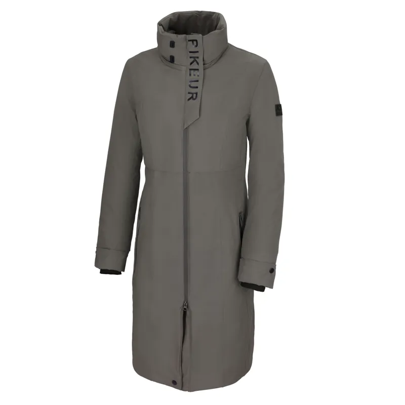 Pikeur Selection Ladies Long Raincoat - Foggy Green-1